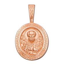 Золота підвіска-іконка «Св. Микола Чудотворець». Артикул 31394