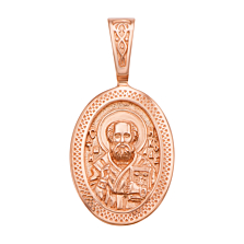 Золотая подвеска-иконка «Св. Николай Чудотворец». Артикул 31401