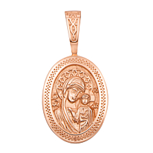 Золота підвіска-іконка Божої Матері «Казанська». Артикул 31422