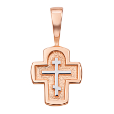 Золотой восьмиконечный православный крестик. Артикул 31424/1