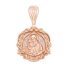 Золотая подвеска-иконка Божией Матери «Владимирская». Артикул 31514