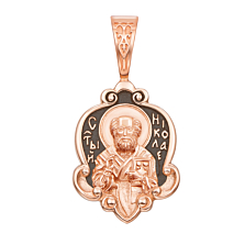 Золотая подвеска-иконка «Св. Николай Чудотворец». Артикул 31533/2