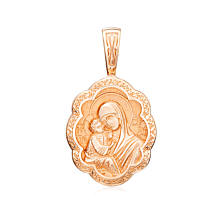 Золота підвіска-іконка Божої Матері «Почаївська». Артикул 31577