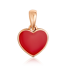 Золотая подвеска «Сердце» с эмалью. Артикул (31659/01/0/392)