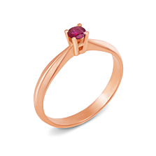 Золотое кольцо с рубином. Артикул 52372/руб