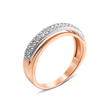 Золотое кольцо с бриллиантами. Артикул 52459/1