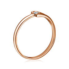 Золотое кольцо с бриллиантом. Артикул 52541/2.5