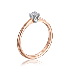 Золотое кольцо с бриллиантом. Артикул 52412/01/1/8014 (52412/3.5)
