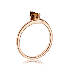 Золотое кольцо с раухтопазом. Артикул 530116/раух