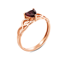 Золотое кольцо с родолитом. Артикул 530183/гр род