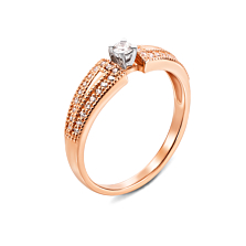 Золотое кольцо с бриллиантами. Артикул 53031/2.5