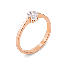 Золотое кольцо с бриллиантами. Артикул 53088/2.25