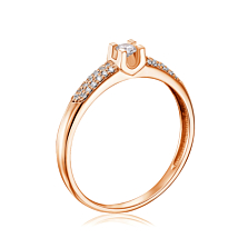 Золотое кольцо с бриллиантами. Артикул 53146/3