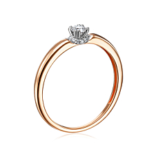 Золотое кольцо с бриллиантами. Артикул 53565/01/1/10015