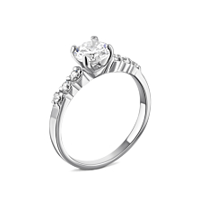 Серебряное кольцо с фианитами. Артикул UG58017 Р