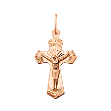 Золотой крестик. Распятие Христа. Артикул UG5К012