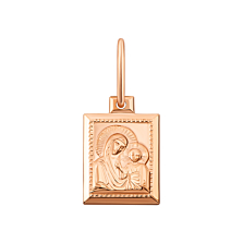 Золота підвіска-ікона Божої Матері. Артикул UG5и034