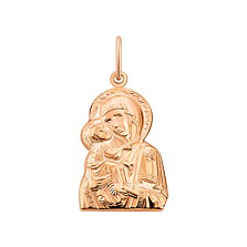 Золотая подвеска-иконка Божией Матери. Артикул UG5и052