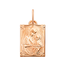 Золотая подвеска-иконка Божией Матери. Артикул UG5и061