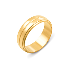 Обручальное кольцо из лимонного золота. Артикул 10108/1л