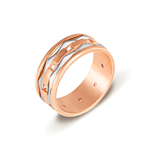 Обручальное кольцо с бриллиантами. Артикул 1054