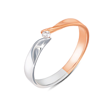 Золотое кольцо с бриллиантом. Артикул 52173/2.25