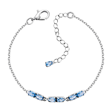 Срібний браслет з блакитним кварцом London blue