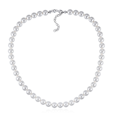 Срібне кольє з перлами. Артикул CLT  8486 RH-K/12/4780