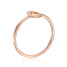 Золотое кольцо с бриллиантом. Артикул DNR0015-05-R/01/10881