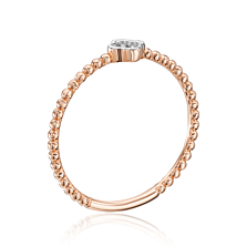 Золотое кольцо с бриллиантом. Артикул DNR0030-05-R/01/8566