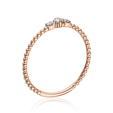Золотое кольцо с бриллиантами. Артикул DNR0047-05-R/01/9818