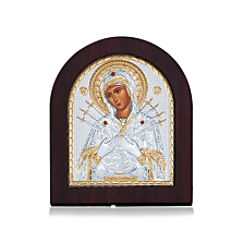 Срібна ікона «Богородиця Семистрельна». Артикул EP3-152XAG
