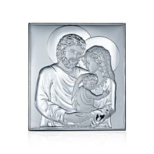 Срібна ікона Святе Сімейство. Артикул EP713-412XM/S