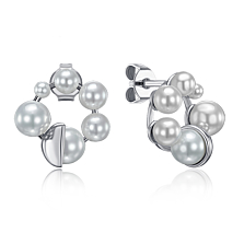 Срібні сережки з перлами. Артикул ME15255A-E/12/2675