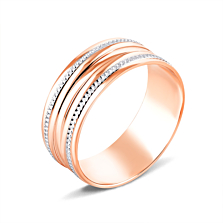 Обручальное кольцо с алмазной гранью. Артикул UG510216