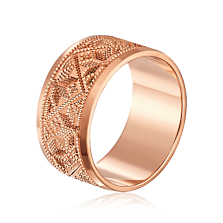 Обручальное кольцо с алмазной гранью. Артикул 10165/1