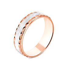 Обручальное кольцо с алмазной гранью.Артикул UG510210