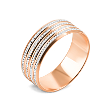 Обручальное кольцо с алмазной гранью. Артикул UG510217