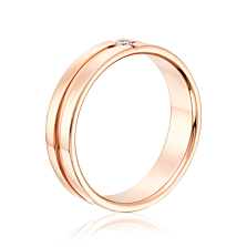 Обручальное кольцо с бриллиантом. Артикул 10005/2.25