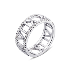 Серебряное кольцо с фианитами. Артикул PSS1009-R