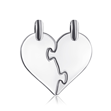 Серебряная подвеска «Сердце» без вставки. Артикул PTGXX000057-P/12