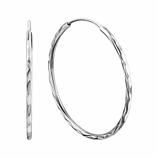 Срібні сережки-конго. Артикул UG5SE00611-35mm