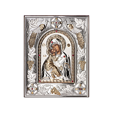 Серебряная икона Божья Матерь.Артикул UG5MA/E 3710 AX