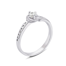 Серебряное кольцо с фианитами (1RI37042-R)