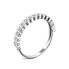 Серебряное кольцо с фианитами.Артикул UG81098б