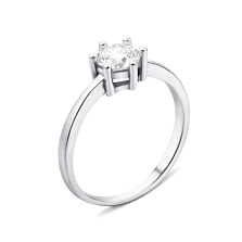 Серебряное кольцо с фианитом (1RI59720/13-R)