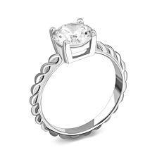 Серебряное кольцо с фианитом.Артикул UG5SZDR18021