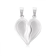 Срібна підвіска «Серце» без вставки. Артикул MED0167-P/12