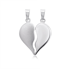 Срібна підвіска «Серце» без вставки. Артикул MED0168-P/12