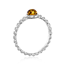 Серебряное кольцо с янтарем. Артикул RdR162C-R/12/2787